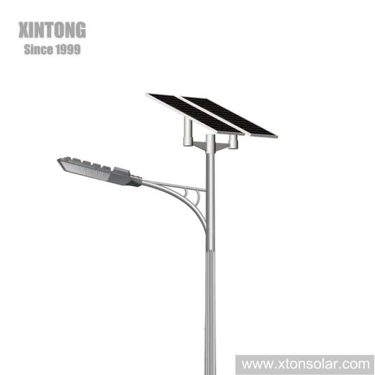 180W krachtige LED-straatlantaarn op zonne-energie allemaal in twee